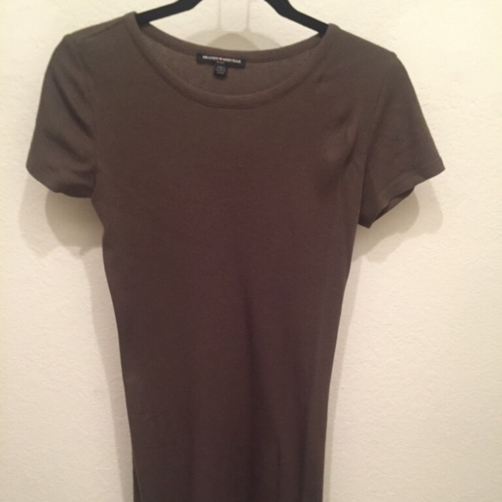 Super cute olive green bodycon mini dress